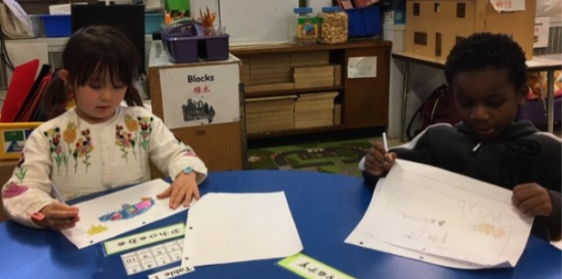 Kindergarten drawing activity