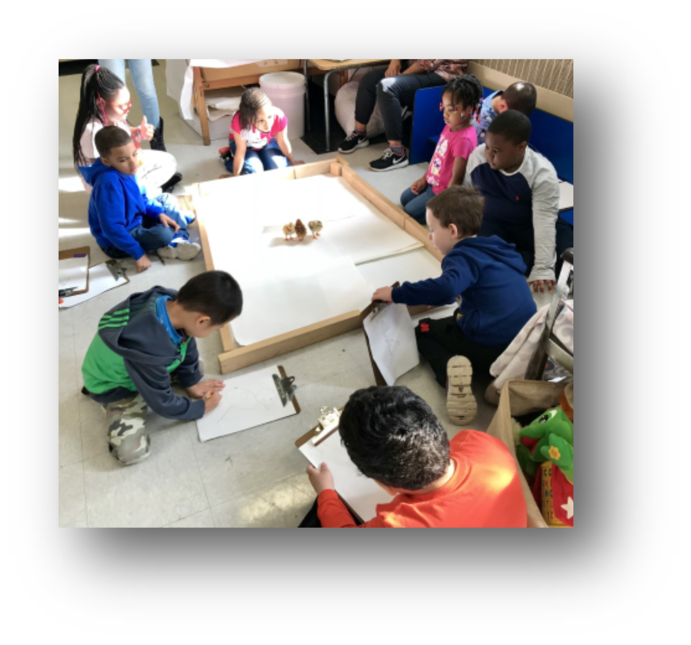 Kindergarten class drawing