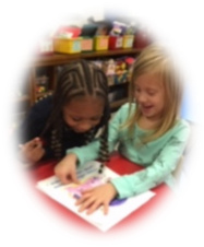 Kindergarten students drawing